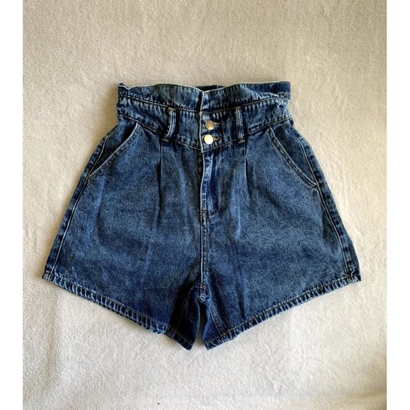 Love + Harmony High Rise 100% Cotton Baggy Denim Shorts NEW WITH TAG - Picture 1 of 7